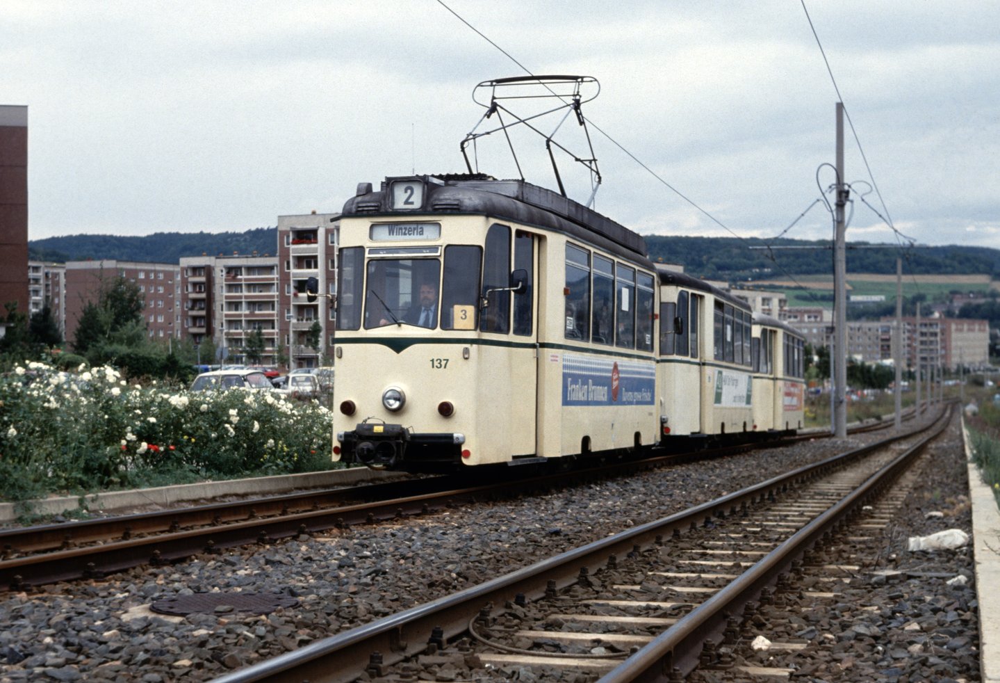 Straßenbahn in Winzerla 1993, Privatsammlung/Foto: Steffen Hege